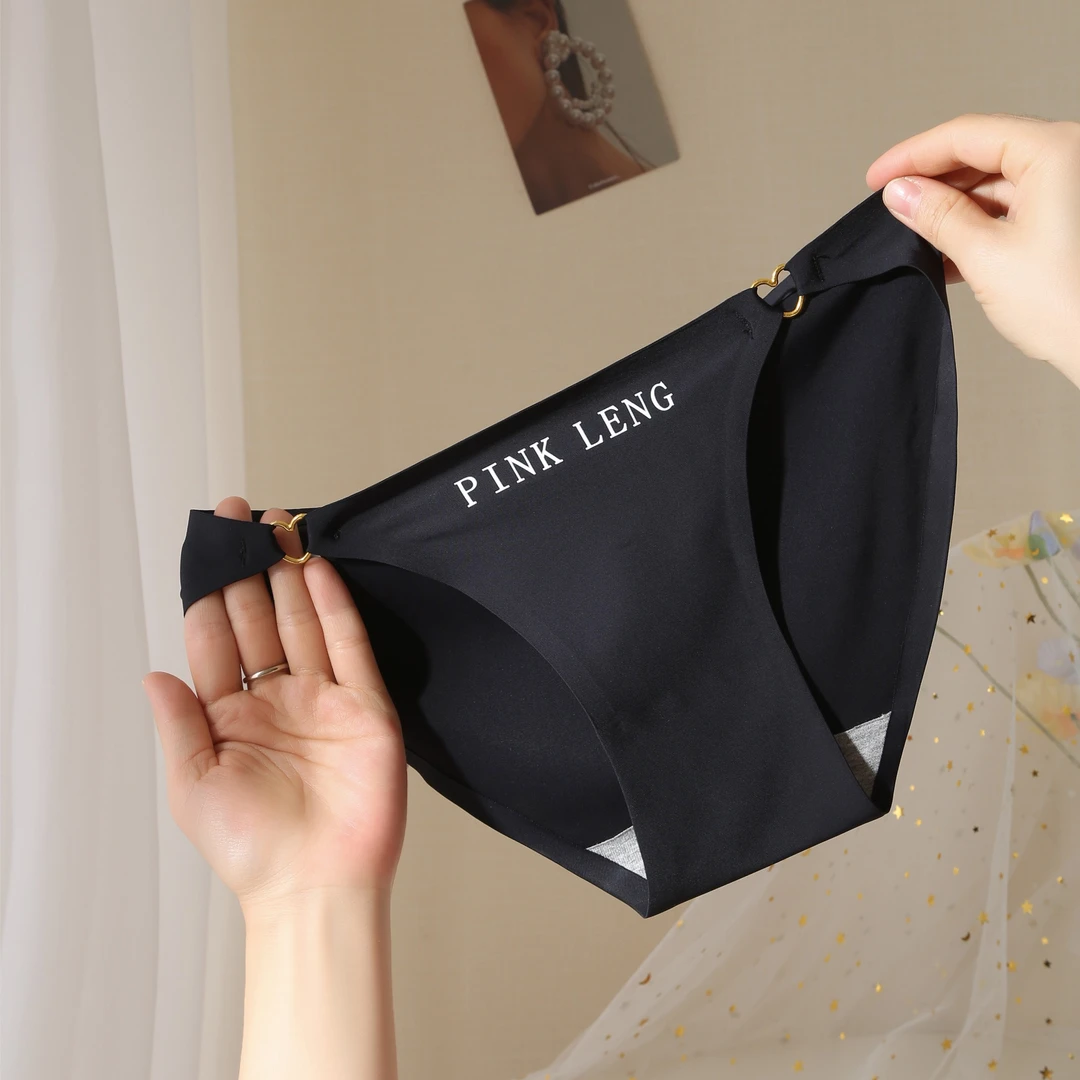 夏季新款冰丝无痕性感纯欲镂空桃心环扣小心机少女内裤FGT-498