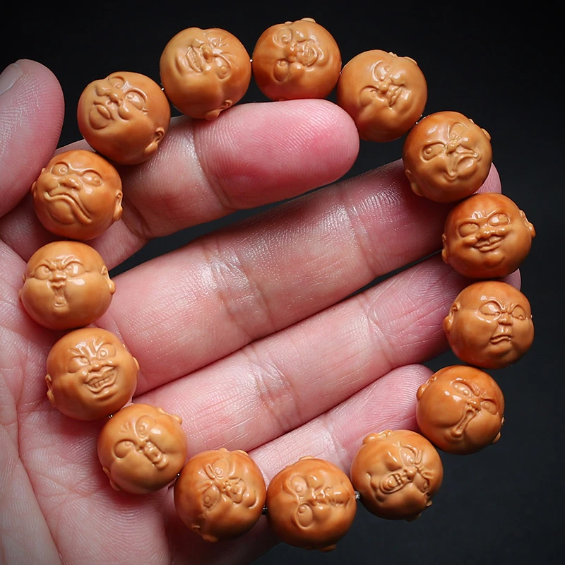 人生百态15mm猴头核桃雕刻文玩手串