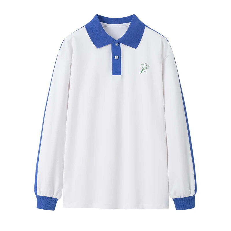 深圳市小学生校服女童长袖春季翻领秋季上衣T恤运动大童宽松秋冬