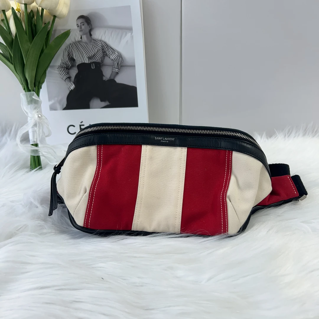 95新 YSL/圣罗兰 圣罗兰拼色百搭款胸包