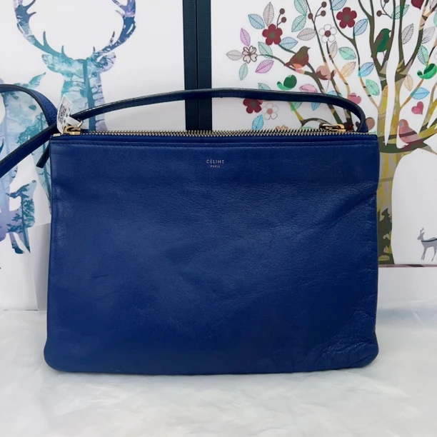 95新 Celine/思琳 思琳蓝色三合一时尚单肩包