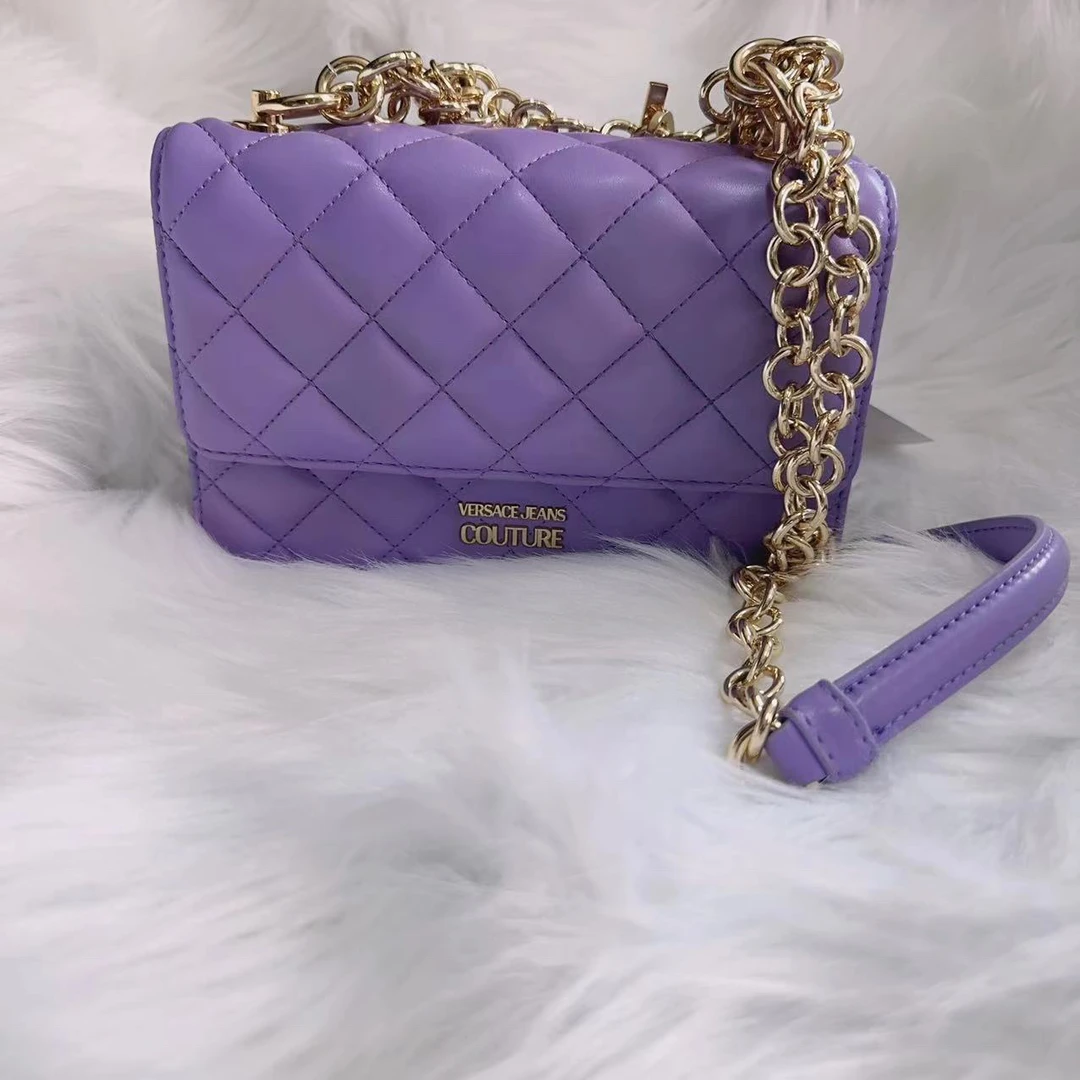 95新 Versace/范思哲 范思哲 百搭款紫色单肩包