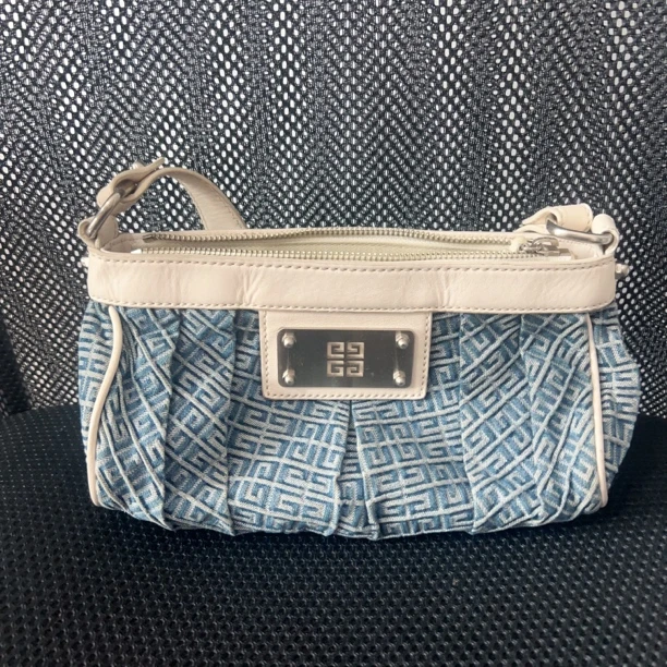 95新 Givenchy/纪梵希 纪梵希蓝色帆布时尚单肩腋下包