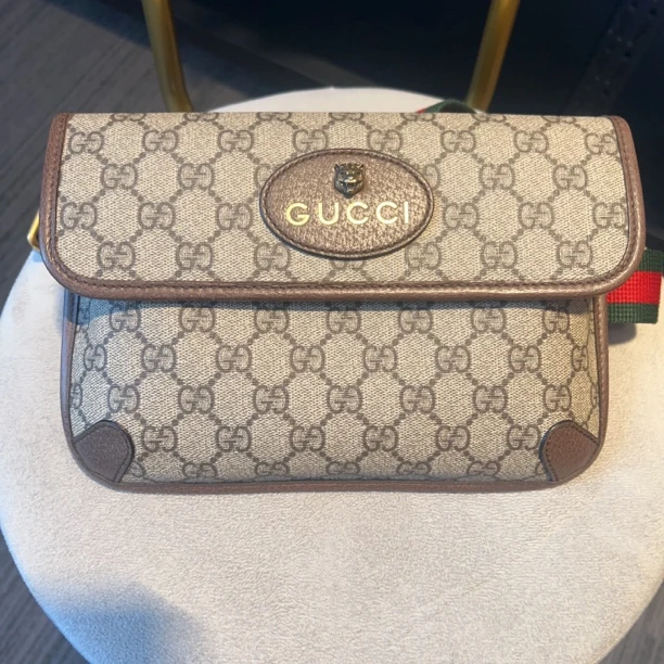 99新 GUCCI/古驰  GUCCI 古驰时尚虎头百搭腰包-