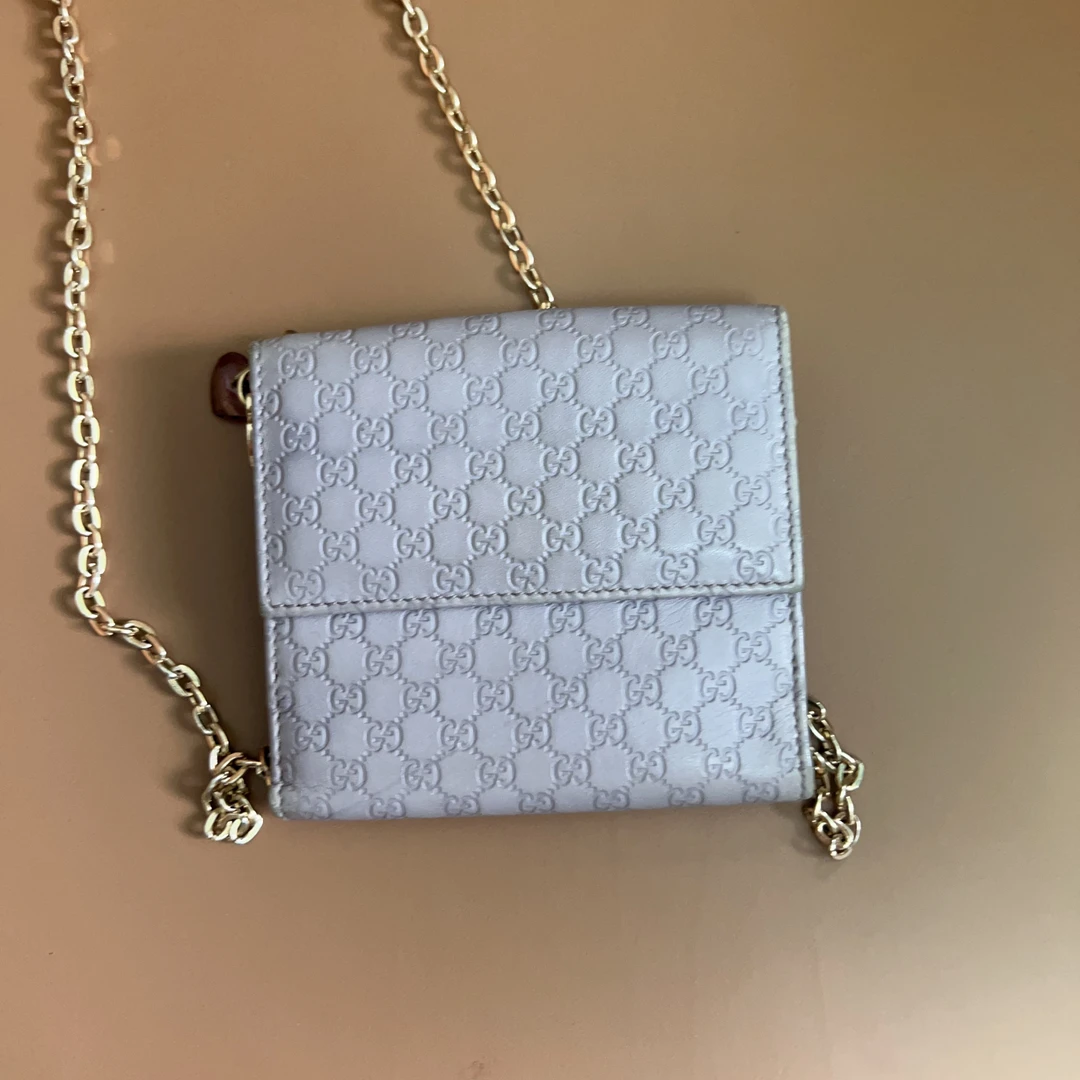 95新 GUCCI/古驰 古驰香芋色百搭款钱包