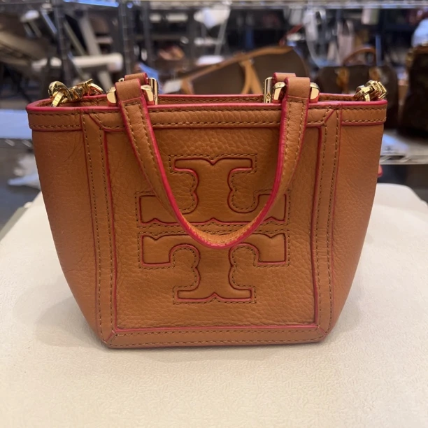 95新 Tory Burch/汤丽柏琦 汤丽柏琦 百搭款棕色单肩包-