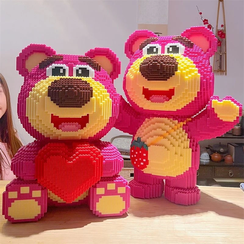 开发大脑天坛成人樱花王楚钦超大号草莓熊积木儿童益智拼装小颗粒