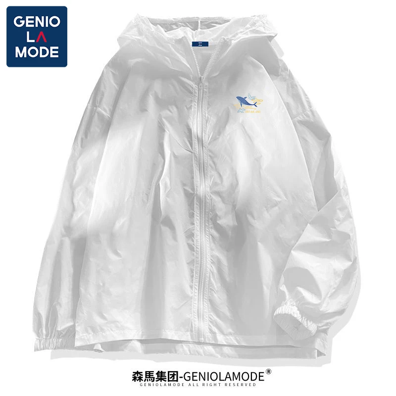 GENIOLAMODE轻薄外套男夏季薄款日系大码宽松休闲夹克男