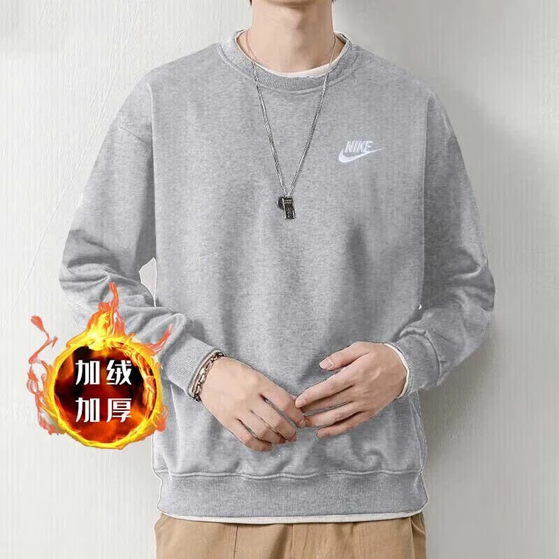 Nike耐克男装卫衣休闲加绒加厚保暖圆领长袖上衣套头衫BV2663-063