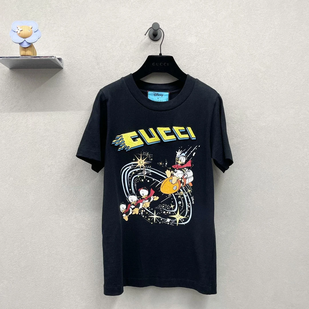 GUCCI/古驰迪士尼联名款黑色夏季短袖 上身舒适 简约百搭