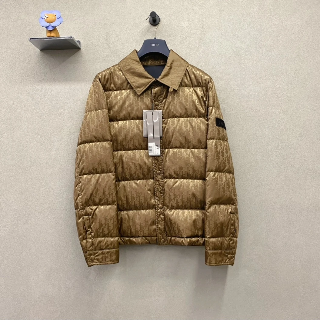 全新未使用 DIOR/迪奥 满印棉服 时尚百搭 潮流修身/尺码44