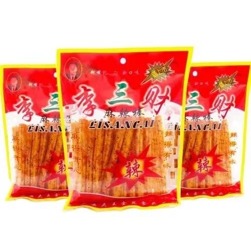 李三财爆辣辣条零食辣条手工辣条条网红爆款变态辣大刀肉批发美味