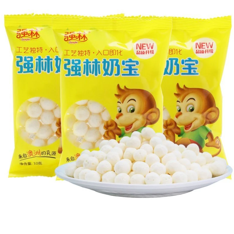 奶宝奶豆原味10g/80后怀旧零食小袋装膨化食品儿童小零食浓郁产品