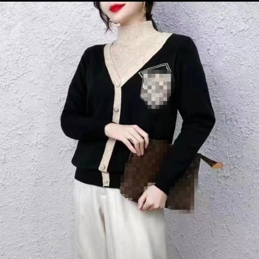 089.【黑美人毛衣黑】高级感气质针织女毛衣