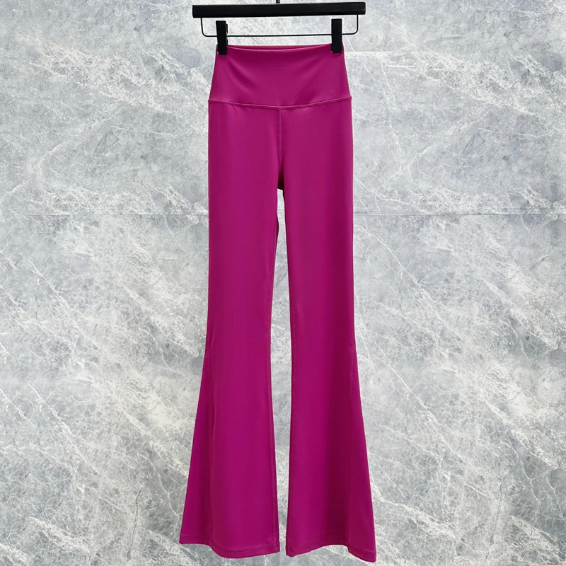 高腰提臀瑜伽喇叭裤女紧身收腹弹力速干外穿时尚好看运动瑜伽长裤