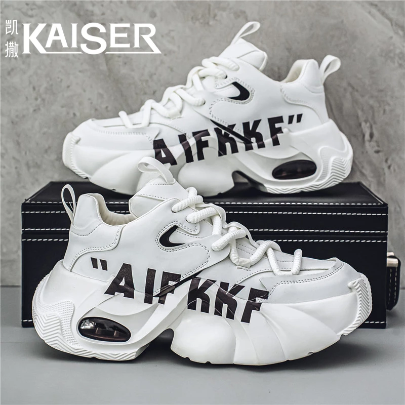 KAISER/凯撒·男鞋秋季时尚百搭潮流运动休闲鞋男款厚底增高老爹鞋