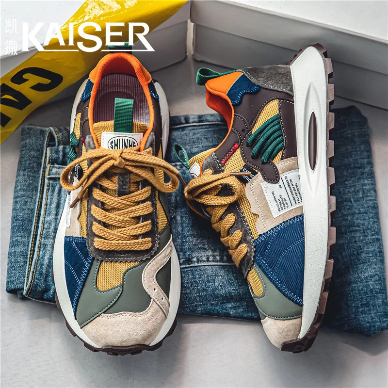 KAISER/凯撒·男鞋潮流百搭透气运动休闲鞋子男士轻便软底跑步潮鞋