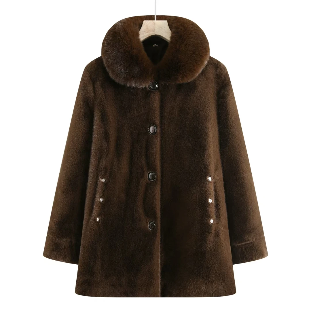 7653-新款妈妈装冬装加厚外套保暖衣服奶奶冬季大衣【康燕】