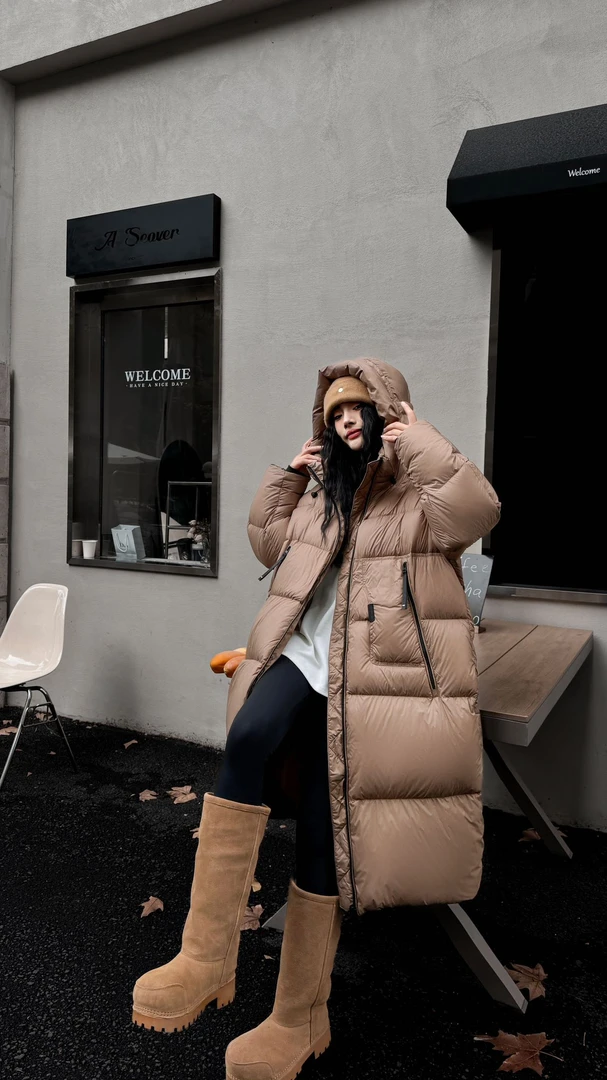 2024新款设计感新国标90白鸭绒保暖显瘦时尚长款羽绒服