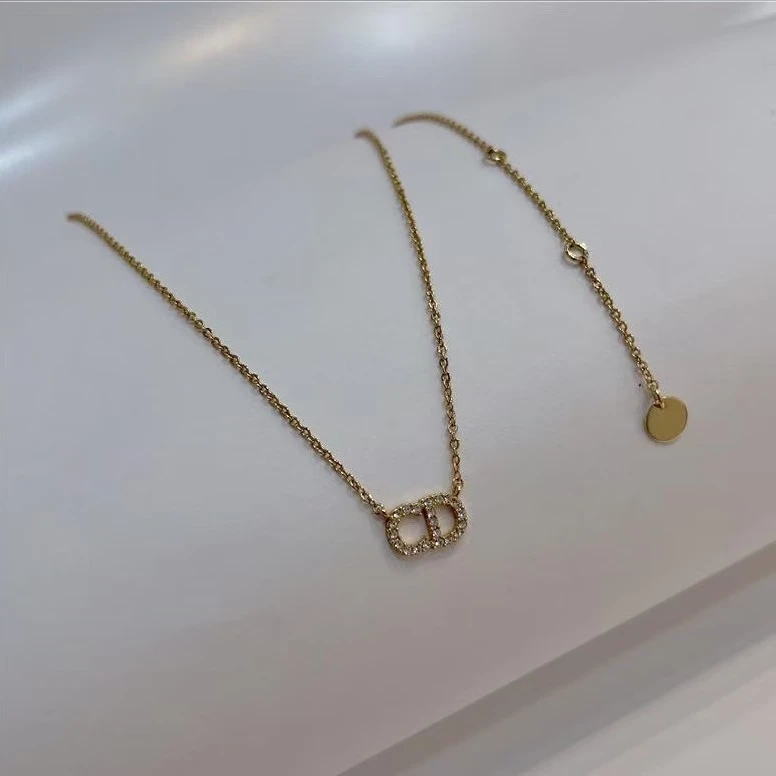 LAGLMS 合金项链 猪鼻子小众金色CD项链轻奢气质时尚女款不掉色