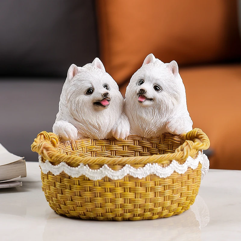可爱狗狗入户玄关钥匙收纳摆件家居放门口桌面装饰品乔迁新居礼物