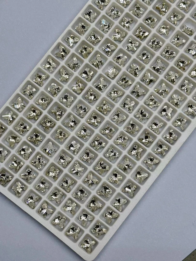 【进口料5M鸟巢切蝴蝶】爆款超闪手工Diy美甲饰品尖底穿戴高品彩色