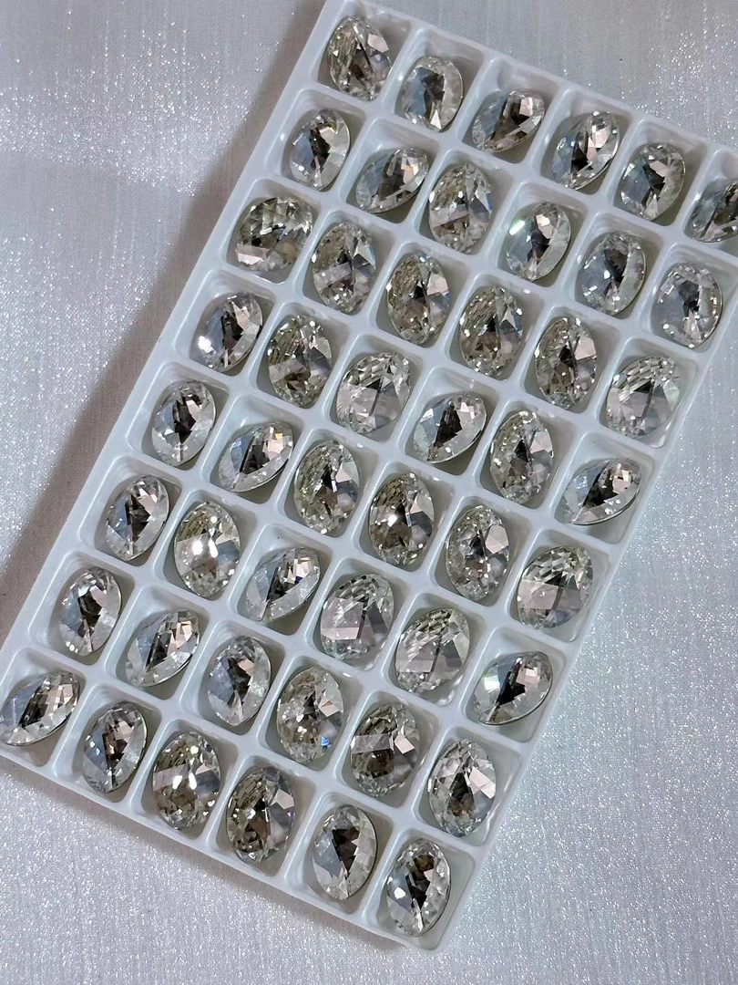 【可代华10X14椰子蛋】高透高亮彩色圆形尖底填缝堆堆钻超闪多色