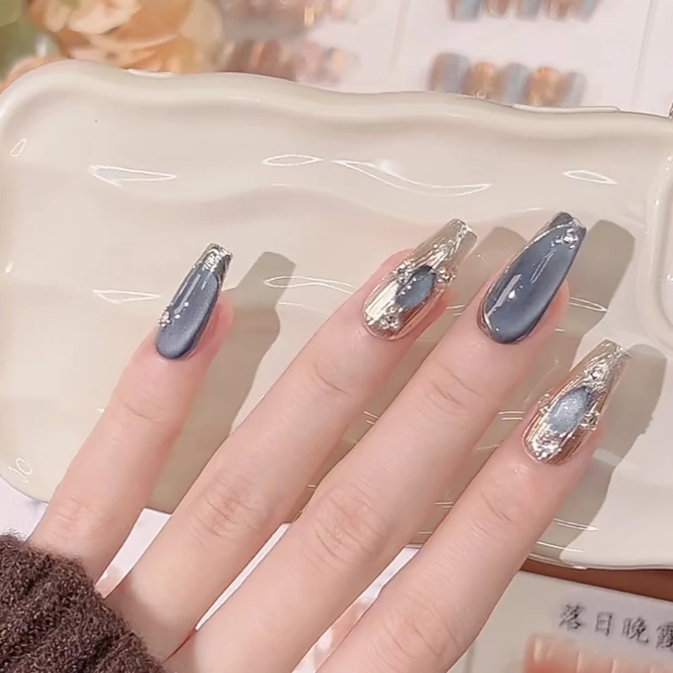 【蓝色布契拉提】QX 手工气质秋冬穿戴甲