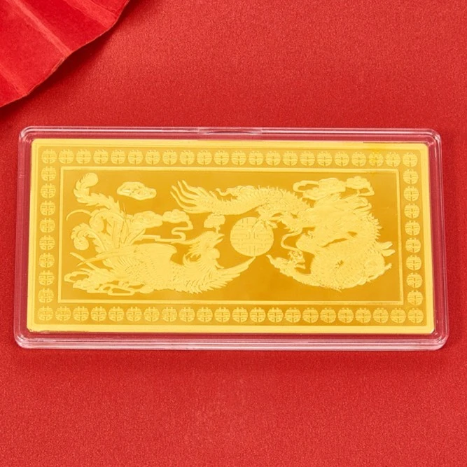 足金9999龙凤呈祥摆件黄金工艺品纯金结婚礼物三金送礼收藏纪念