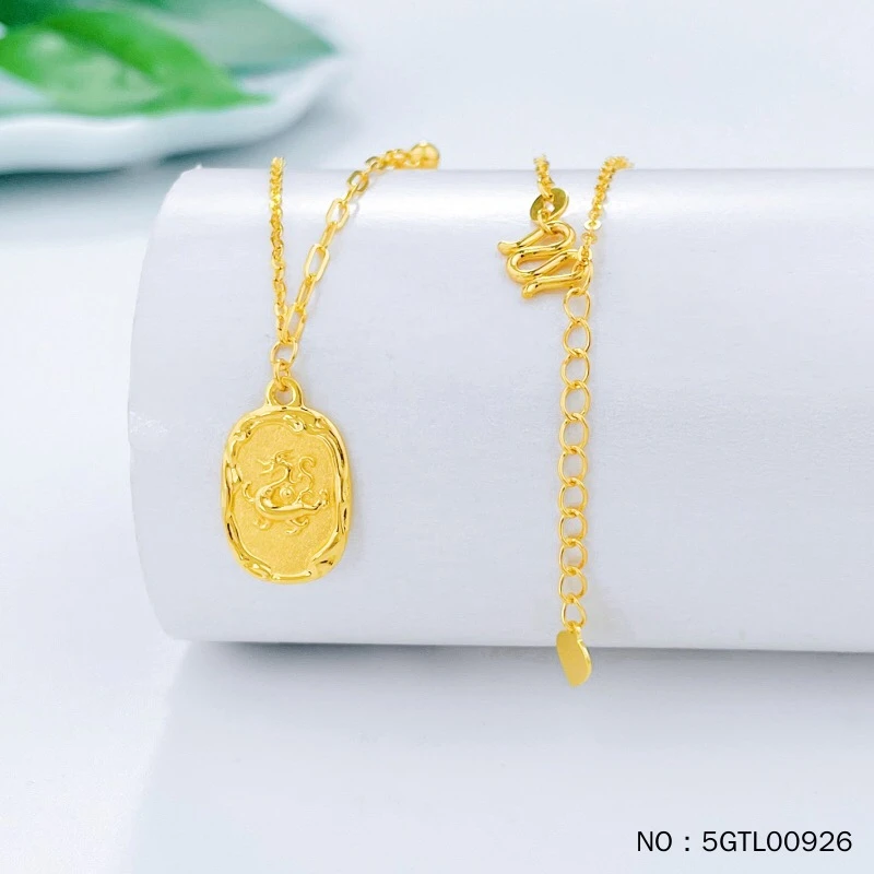 足金999龙牌黄金项链12生肖龙本命年纯金套链锁骨链套链送女友