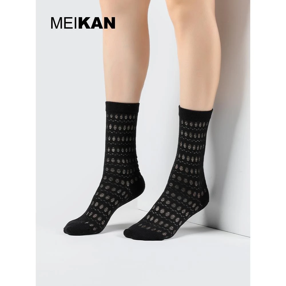 玻璃丝镂空袜轻奢品质设计师穿搭女潮袜街拍网红