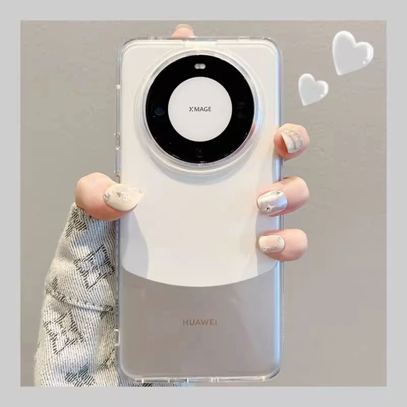 适用于华为mate60pro/60pro+透明大孔轻薄小众防摔简约彰显颜值透