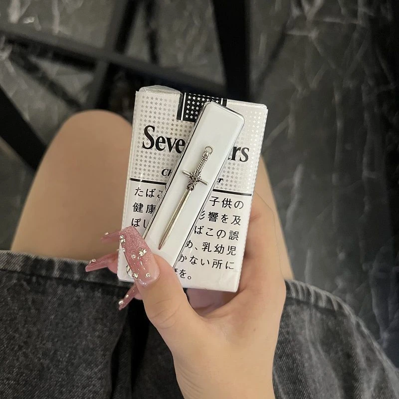 原创炫酷ins手作设计打火机金属质感充电钨丝无声静音点烟器个性