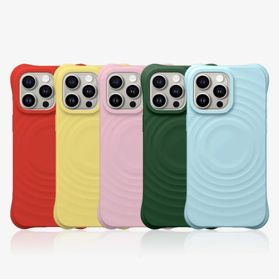 【磁吸液态波漾壳】iphone15镜面15proMa适用苹果亚克力手机壳14pro