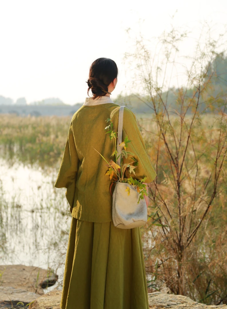 朴时如故.定制手工盘扣斗篷款外搭