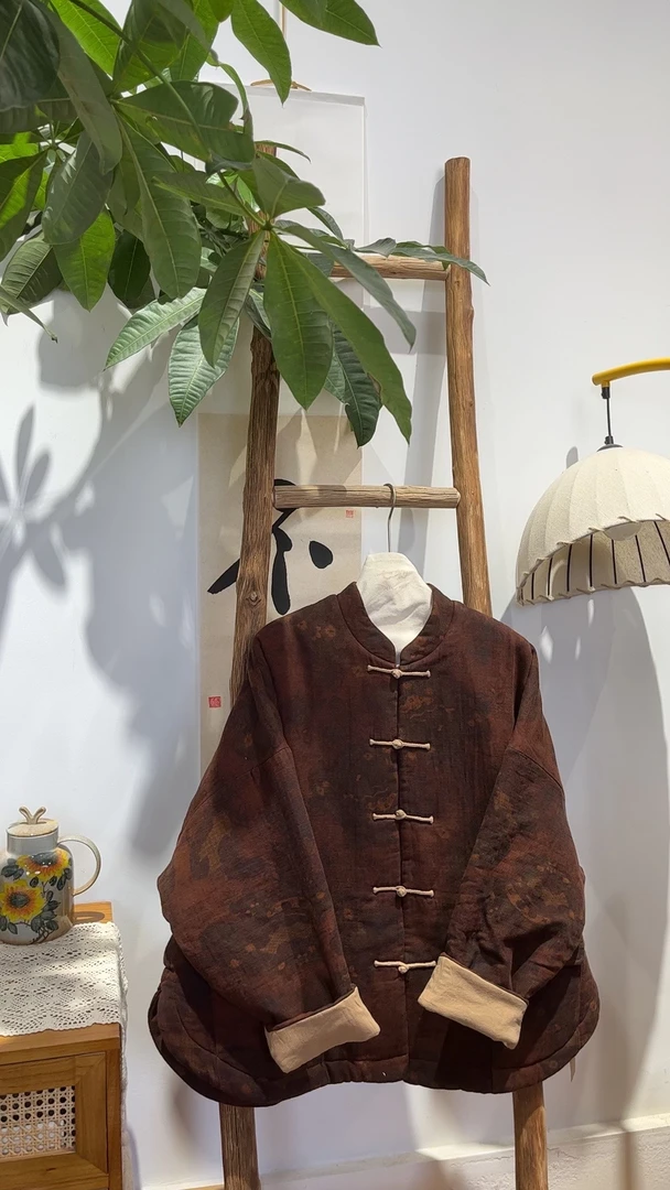 朴时如故【花样年华】手工五盘扣棉服