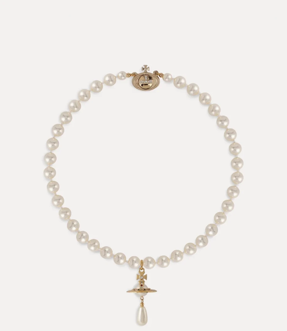 非金属仿珍珠吊坠 西太后水滴款珍珠项链