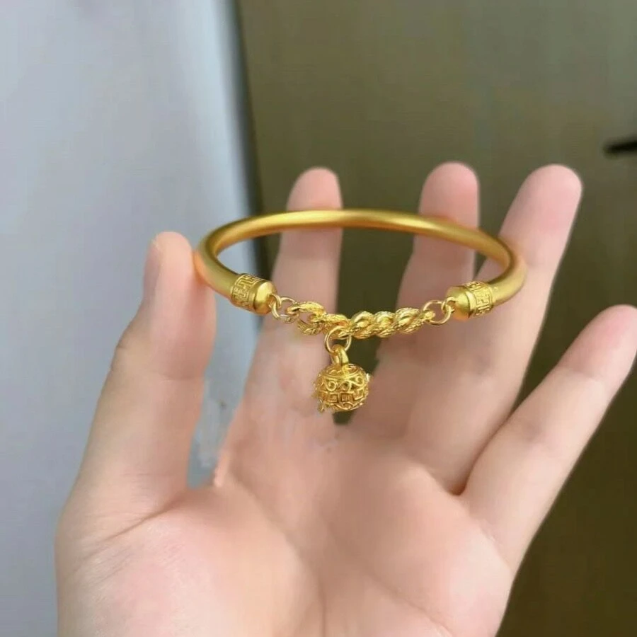 钛钢手镯 新中式宫铃手镯-孤品售完不补