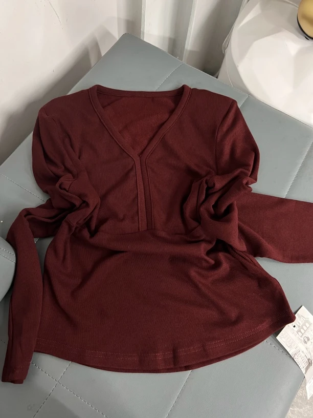 61打底衫女修身气质长袖加厚正肩t恤上衣百搭内搭