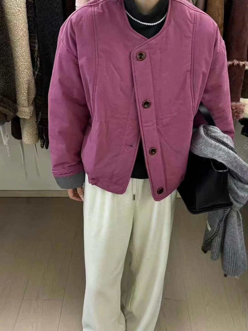 73洋气时尚短款棉服简单时尚大方
