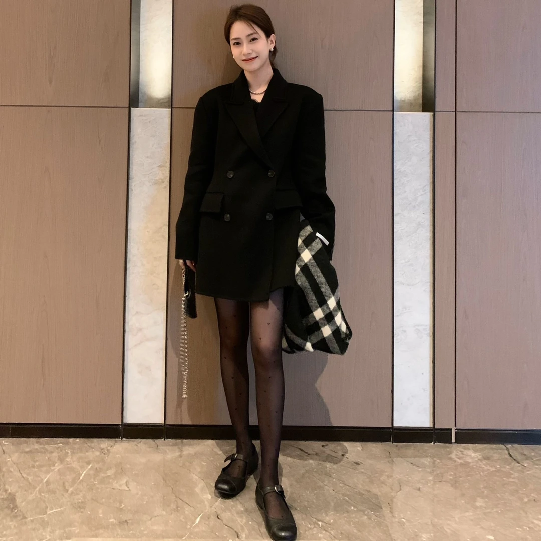 SUNCC自制 缪斯女神 100绵羊毛双面手工收腰大衣收腰气质高级感