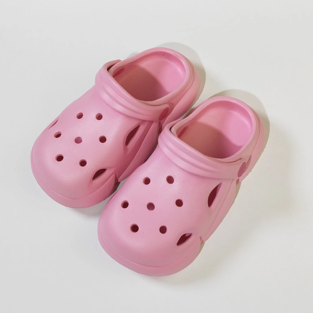 儿童洞洞鞋2024夏季新款时尚休闲防滑软底拖鞋居家户外沙滩鞋