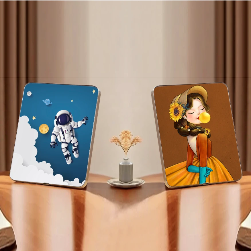 摆台装饰画【太空人小女孩】拍一发二晶瓷平面简约装饰画