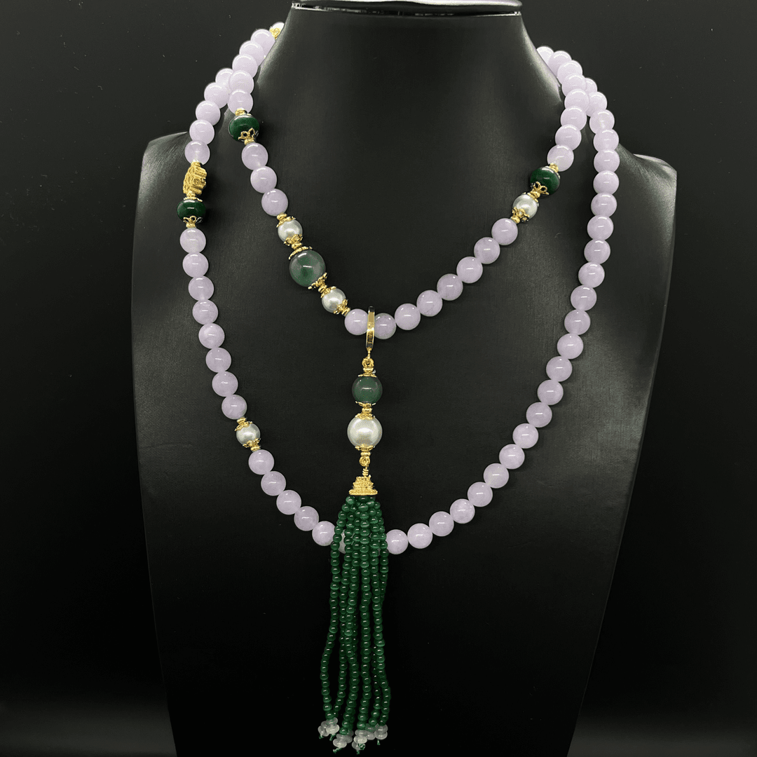 铜合金项链 新中古设计师款套装复古优雅镶嵌轻奢百搭古风长款