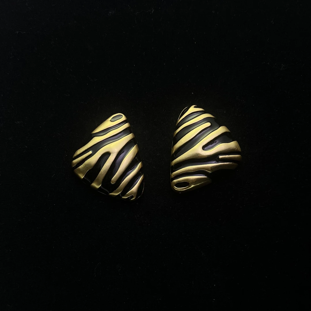 铜合金耳饰 中古vintage气质