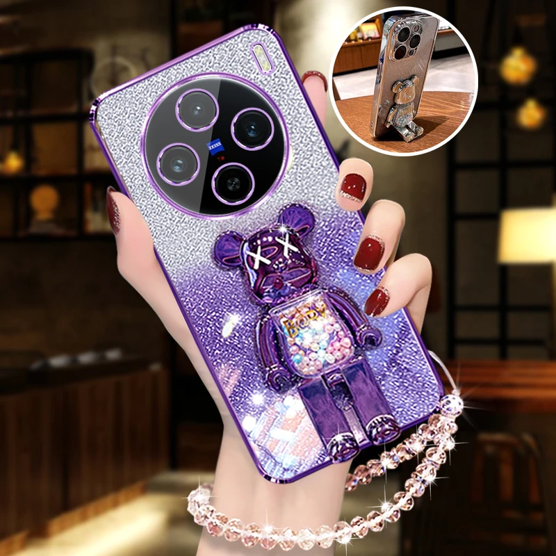 vivoX100新款手机壳女士网红高级透明V2309A保护壳Vivox100曲面屏