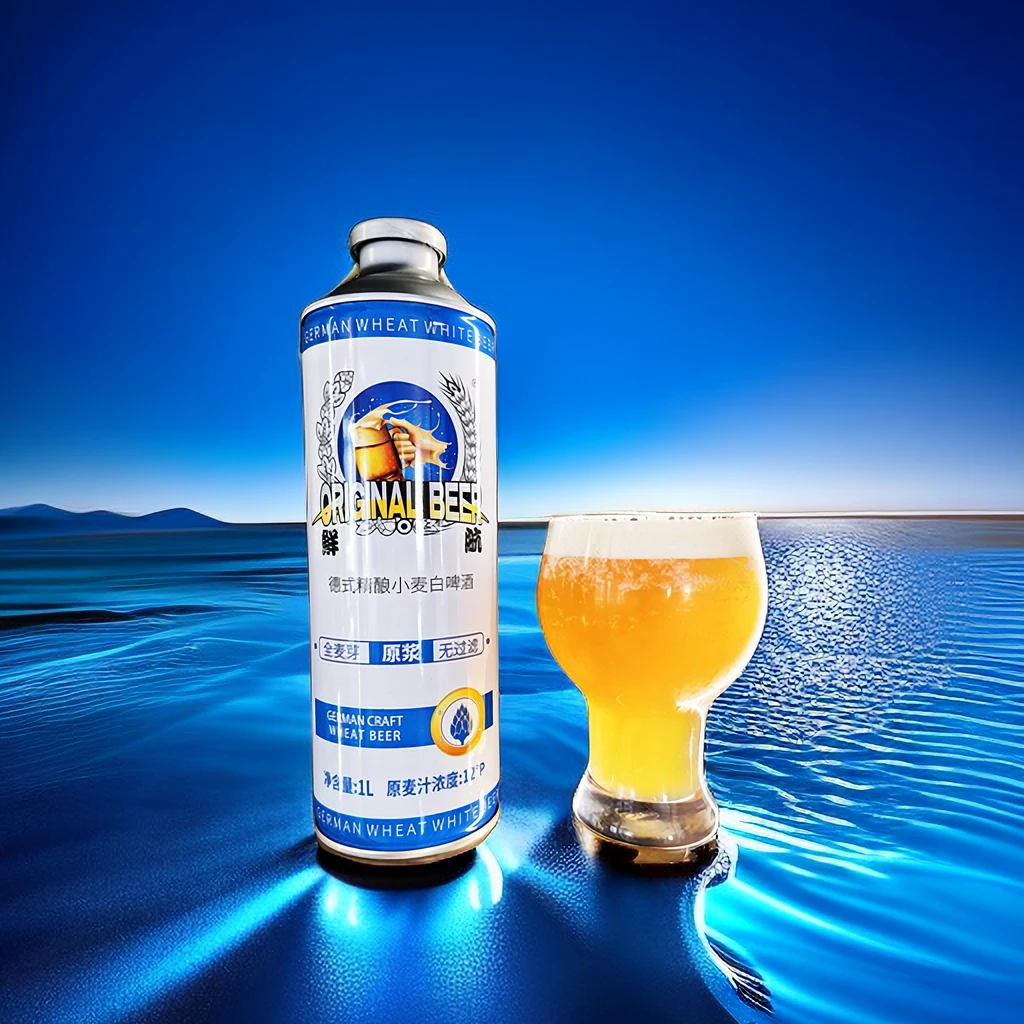 （1L*6罐）鲜航德式精酿原浆小麦白啤酒12°P 4.1%vol