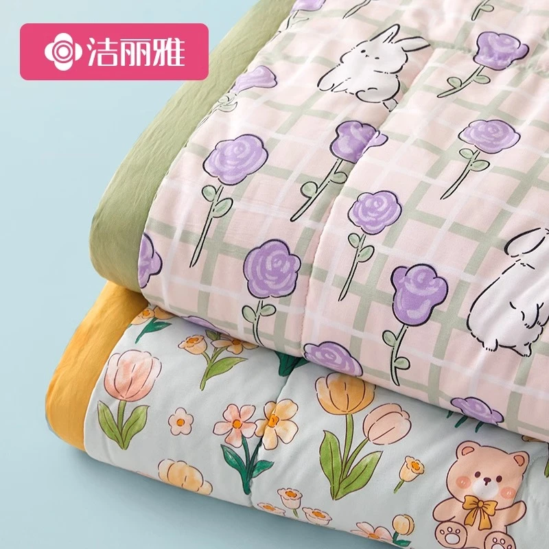 洁丽雅空调被夏凉被薄款单人夏季宿舍夏天被子可机洗夏被学生宿舍