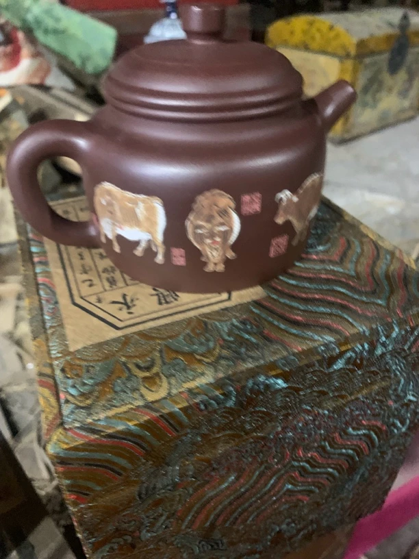 【闪购商品】五牛图高端紫砂壶摆件