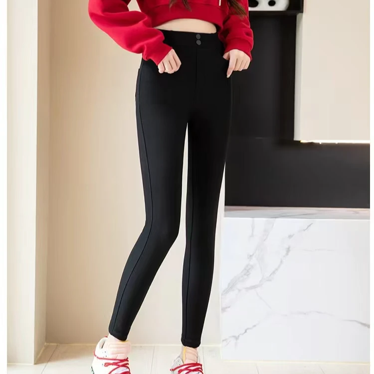 伊岚美高腰设计塑型显瘦高铅笔版型防掉档牛油果小黑裤